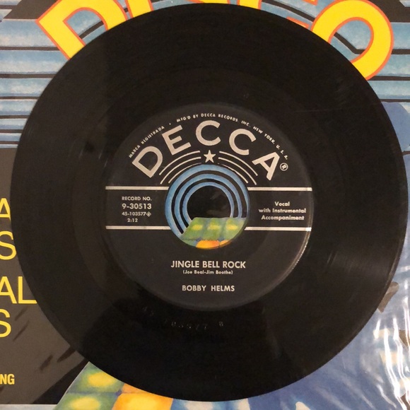 Bobby Helms Jingle Bell Rock/Captain Santa Claus Vinyl 45 Record '57 - Picture 2 of 4
